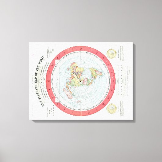 Toile Gleason's NEW STANDARD MAP OF THE WORLD - Canvas (Recto)