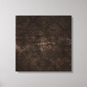Toile Glimmering Bronze Grunge Superbe Damas Brown