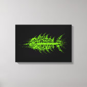Toile Glitch Pixel Code Fish Wall Art (Recto)