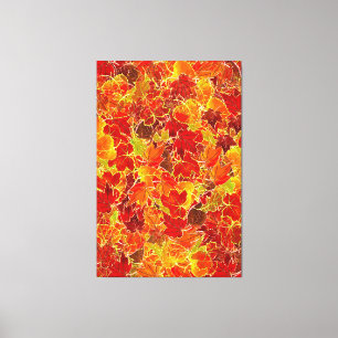 Toile Glittery Fall Maple Feuilles