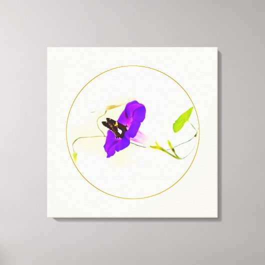 Toile Gloire du matin et papillon (Recto)