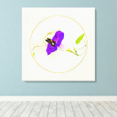 Toile Gloire du matin et papillon (Insitu (Plancher de Bois))