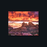 Toile Gloire du matin rose<br><div class="desc">Pink Morning Glory IV par David Drost. Il présente une image paisible des reliefs naturels contre un ciel orange et rose.</div>