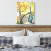 Toile Glorieux paysage d'automne doré de l'aquarelle (Insitu(Chambre))