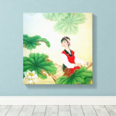 Toile (Gloss) enrobée de 12x12 pouces avec moteur  (Insitu (Plancher de Bois))