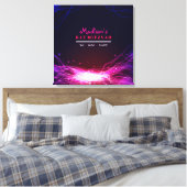Toile GLOWWING NEON STAR Bat mitzvah Se connecter Carte  (Insitu(Chambre))