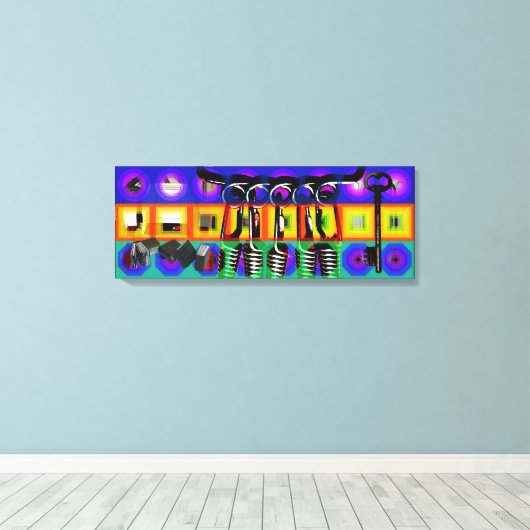 Toile GMT 24 Heures Project Pop Psychedelic Frames 2 C (Insitu (Plancher de Bois))