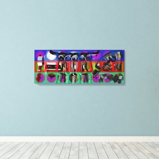 Toile GMT 24 Heures Project Pop soft Psychedelic Frames (Insitu (Plancher de Bois))