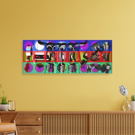 Toile GMT 24 Heures Project Pop soft Psychedelic Frames (Insitu(Salon))