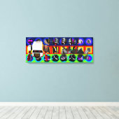 Toile GMT 24 Heures Projet Pop Psychedelic Frame Canvas (Insitu (Plancher de Bois))