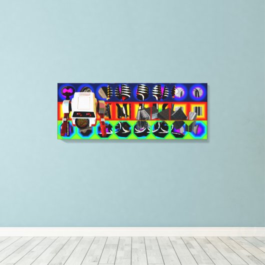 Toile GMT 24 Heures Projet Pop Psychedelic Frame Canvas (Insitu (Plancher de Bois))