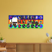 Toile GMT 24 Heures Projet Pop Psychedelic Frame Canvas (Insitu(Salon))