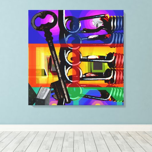 Toile GMT 24 Heures Projet Pop Trames psychédéliques 2 S (Insitu (Plancher de Bois))