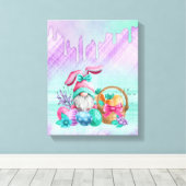 Toile Gnome De Lapin De Pâques Avec Oeufs De Panier (Insitu (Plancher de Bois))