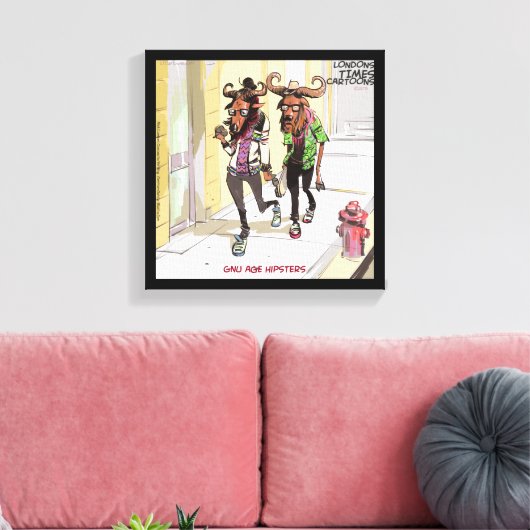 Toile Gnu Age Hipsters Drôle Rick London Canvas Imprimer (Insitu(Salon))