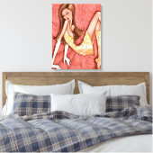 Toile Go-Go Boots Sassy Glam Girl Illustration de mode (Insitu(Chambre))