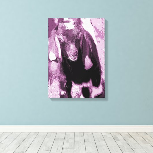 Toile Goat Kid dans les tons violets (Insitu (Plancher de Bois))