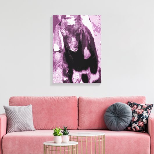 Toile Goat Kid dans les tons violets (Insitu(Salon))