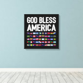 Toile God Bless America All Countries Latino Pride I (Insitu (Plancher de Bois))