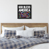 Toile God Bless America All Countries Latino Pride I (Insitu(Chambre))