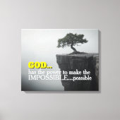 Toile God Can Make Impossible Possible -Cliffside Tree (Recto)