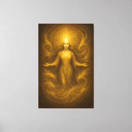 Toile Goddess of Golden Revelation – Radiant Light Aura  (Recto)