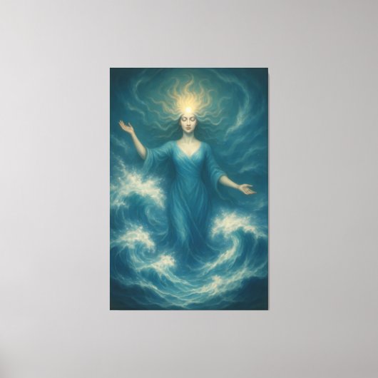 Toile  Goddess of Oceanic Radiance – Tidal Light Aura Ar (Recto)