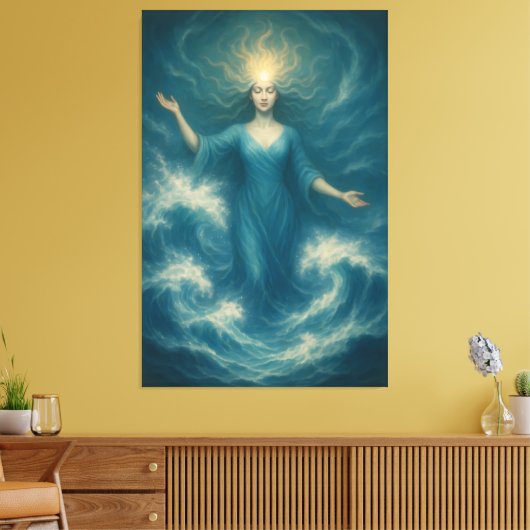Toile Goddess of Oceanic Radiance – Tidal Light Aura Ar (Insitu(Salon))
