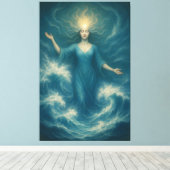 Toile Goddess of Oceanic Radiance – Tidal Light Aura Ar (Insitu (Plancher de Bois))