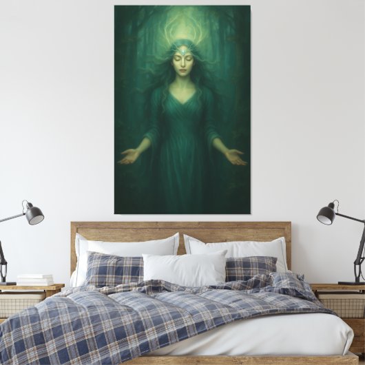 Toile Goddess of the Emerald Spirit – Forest Aura Enligh (Insitu(Chambre))