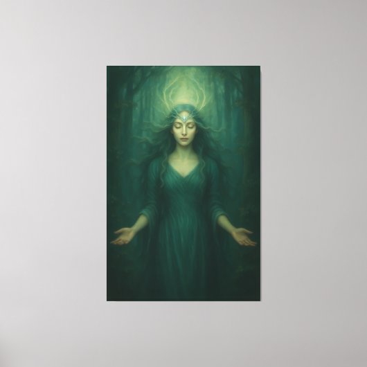 Toile Goddess of the Emerald Spirit – Forest Aura Enligh (Recto)