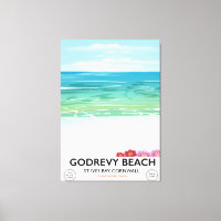 Godrevy Beach St Ives Bay, Cornouailles poster voy