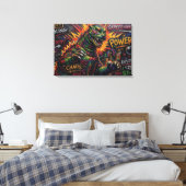 TOILE GODZILLA. (Insitu(Chambre))