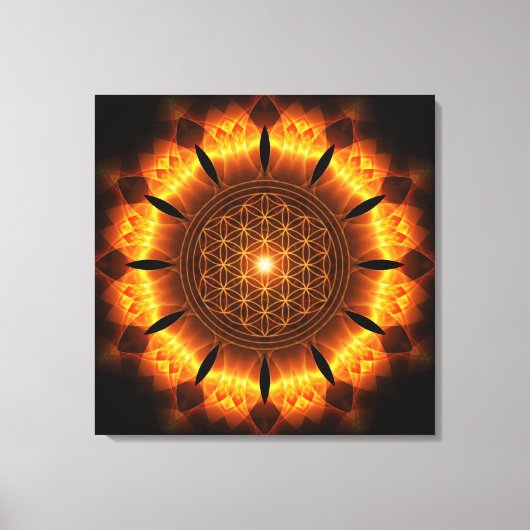 Toile golan power mandala flower of life (Recto)