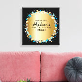 Toile GOLD Aqua Gold Stars Bat mitzvah Connexion (Insitu(Salon))