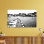 Toile Gold Beach, Oregon Docks et Bridge sur Rogue (Insitu(Salon))