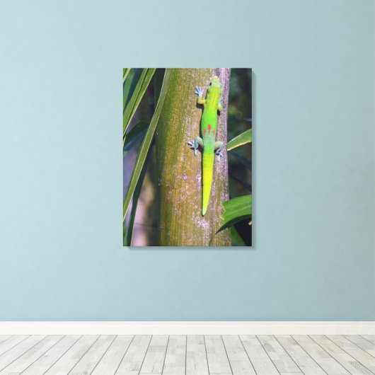 Toile Gold Dust Gecko "gecko de poussière d'or, gecko, t (Insitu (Plancher de Bois))