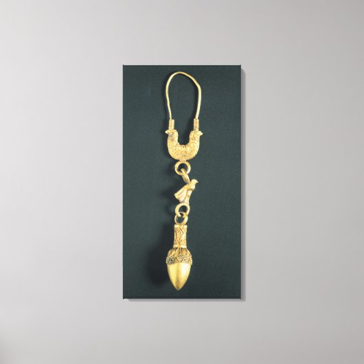 Toile Gold earring with drop-shaped pendant la forme (Recto)