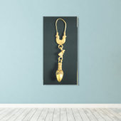 Toile Gold earring with drop-shaped pendant la forme (Insitu (Plancher de Bois))