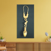 Toile Gold earring with drop-shaped pendant la forme (Insitu(Salon))
