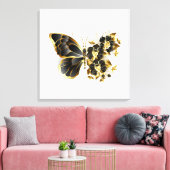 Toile Gold flower Butterfly with Black Orchid (Insitu(Salon))