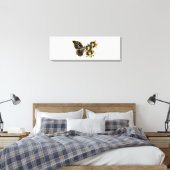 Toile Gold flower Butterfly with Black Orchid (Insitu(Chambre))