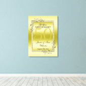 Toile Gold Gem & Parties scintillant 50e Anniversaire du (Insitu (Plancher de Bois))