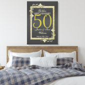 Toile Gold Gem & Parties scintillant 50e Mariage d'or (Insitu(Chambre))