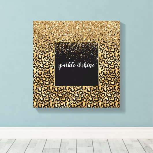 Toile Gold Glam Black Leopard (Insitu (Plancher de Bois))