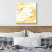 Toile Gold Glitzy Marbre blanc Faites ce qui vous rend h (Insitu(Chambre))