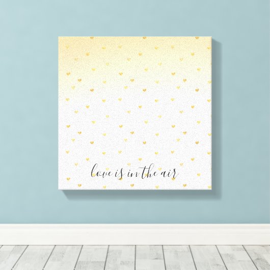 Toile Gold Hearts Ombre Love est dans l'air (Insitu (Plancher de Bois))