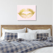 Toile Gold Kiss Lips (Insitu(Chambre))