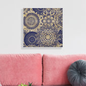 Toile Gold Mandala Collection Design bleu (Insitu(Salon))