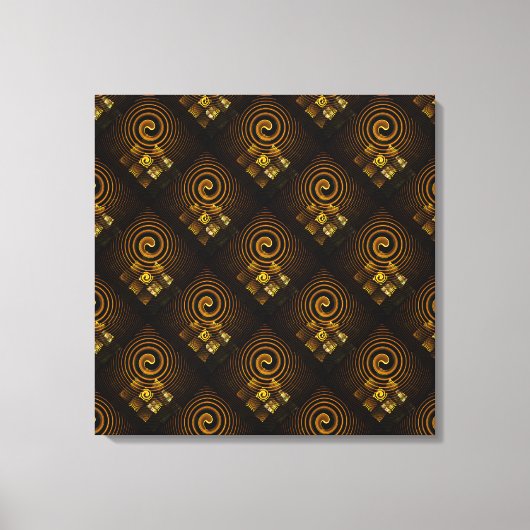 Toile Gold Modern Boho Elegant Abstract Art Pattern #502 (Recto)